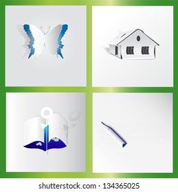 abstract paper drawings-