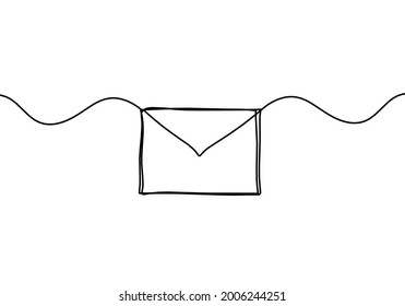 Sobre de papel abstracto como plano de línea sobre fondo blanco. Vector