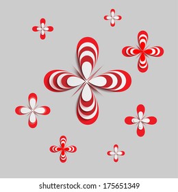 Abstract paper flowers