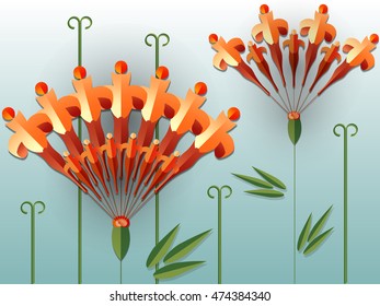 Abstract paper flowers 