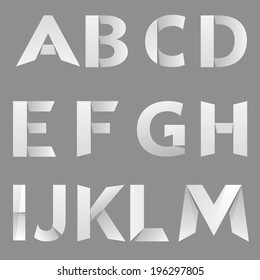 Abstract Paper Font Letters 1