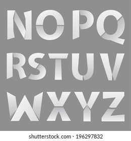 Abstract Paper Font Letters 2