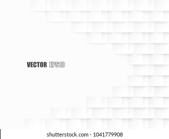 Abstract paper geometric texture. white Background ,light and shadow ,Vector