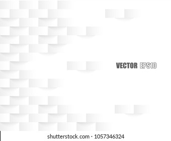 Abstract paper geometric texture. white Background ,light and shadow ,Vector