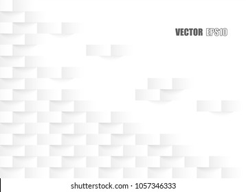 Abstract paper geometric texture. white Background ,light and shadow ,Vector
