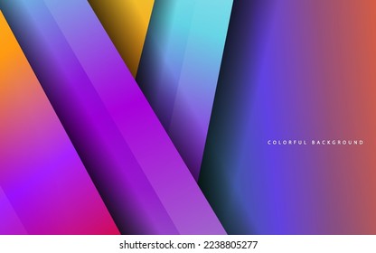 Abstract paper gradient color overlap layer background vector