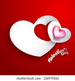 Abstract paper hearts