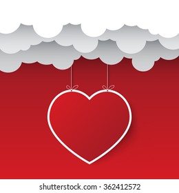 Abstract paper hearts