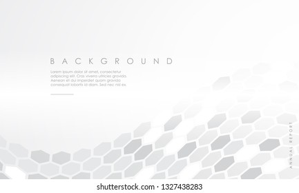 Abstract paper Hexagon white Background. Vector illustration EPS10.