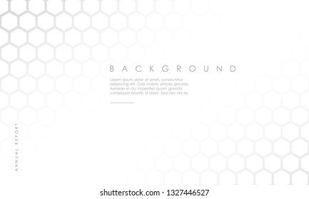 Abstract paper Hexagon white Background ,light and shadow ,Vector