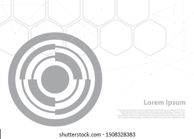 Abstract paper Hexagon white background  pattern with copy space. Premium Vector
