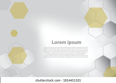 Papel abstracto Patrón de fondo blanco hexagonal con espacio de copia. Elementos simples de diseño para la creación de ideas más difíciles.