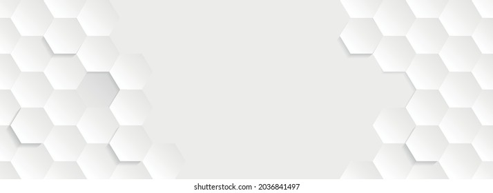 Abstraktes Papier, Hexagon, weißer Hintergrund, heller und schattenroter Hintergrund, Vektorgrafik