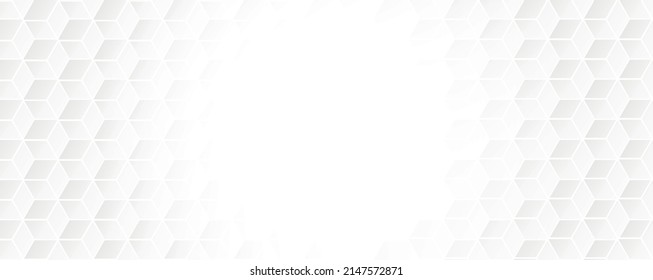 Abstraktes Papier mit Hexagon-weißem Hintergrund, Licht und Schatten. weißer Hintergrund mit Hexagonmuster. Vektorgrafik