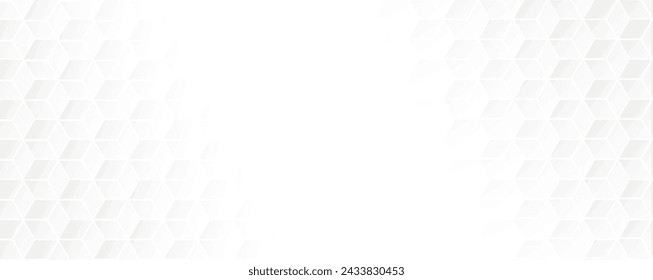 Abstract paper Hexagon white Background ,light and shadow , Abstract background with hexagons Abstract hexagon polygonal pattern background vector. seamless bright white abstract honeycomb background