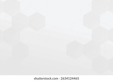 Abstraktes Papier Hexagon weißer Hintergrund, Licht und Schatten, Vektor