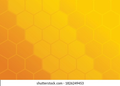 Abstract paper hexagon yellow gradient background. Premium Vector polygon shapes for business or corporate purpose