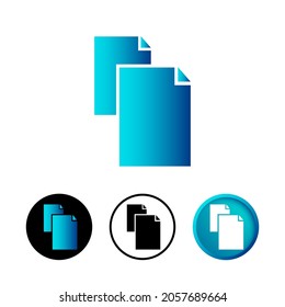 Abstract Paper Icon Illustration Flat Design