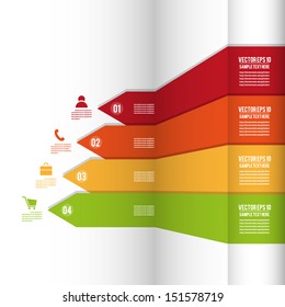 Abstract Paper Info Grafics Template. High quality vector illustration. Eps10.