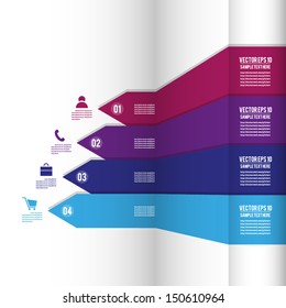 Abstract Paper Info Graphics Template. High quality vector illustration. Eps10.
