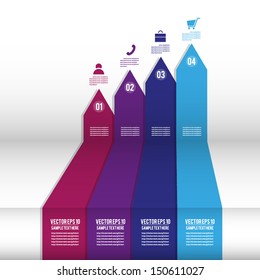 Abstract Paper Info Graphics Template. High quality vector illustration. Eps10.