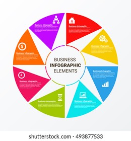 Abstract paper infografics in a circle shape. Vector eps10 illustration