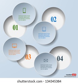 Abstract paper infografics. Internal and external data concept. Vector eps10 illustration