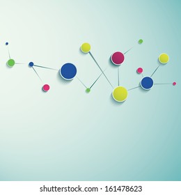 Abstract paper infografics. Internal and external data concept.