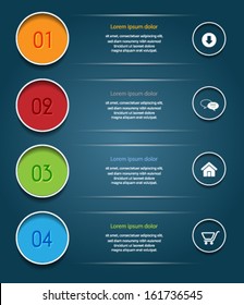Abstract paper infografics. Internal and external data concept. Vector eps10. 
