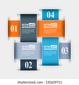 Abstract paper infografics. Vector eps10 illustration