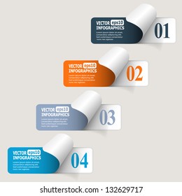 Abstract paper infografics. Vector eps10 illustration