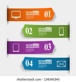 Abstract paper infografics. Vector eps10 illustration