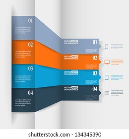 Abstract paper infografics. Vector eps10 illustration