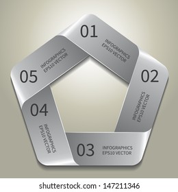 Abstract paper infografics. Vector illustration. Modern Design Minimal style infographic template. Can be used for infographics, numbered banners, graphic, website layout etc.