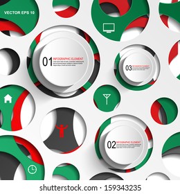 Abstract paper infographic 