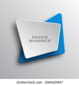 Abstract paper infographic banner. Vector illustration. Advertising in origami design