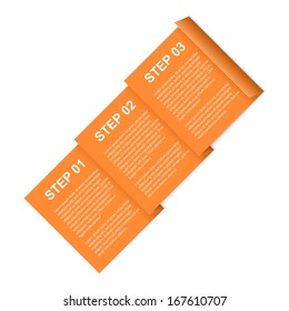 Abstract paper infographic. Design element. Vector illustration.