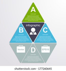 Abstract paper infographic . Design elements.
