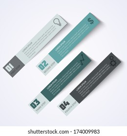 Abstract paper infographic elements for your design. 