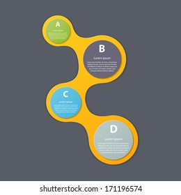 Abstract paper infographic . Modern design template 