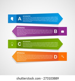 Abstract paper infographic template. 
