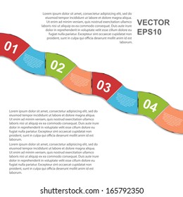 Abstract paper infographic. Vector illustration.