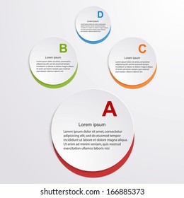 Abstract paper infographic. Vector illustration.