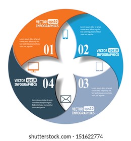 Abstract paper infographics in a circle shape. Vector eps10 illustration