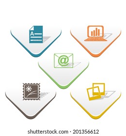 Abstract paper infographics.  External data concept. Vector  illustration