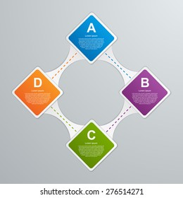 Abstract paper infographics template.