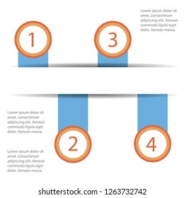 Abstract paper infographics. Vector eps10 illustration
