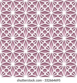 Abstract paper lace texture, elegant crochet ornament, vector seamless pattern, eps10