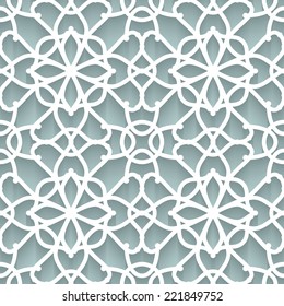 Abstract paper lace texture, vector seamless pattern, eps10