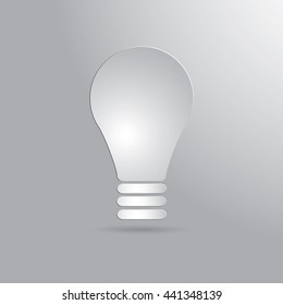 Abstract paper lamp bulb. 3d, vector